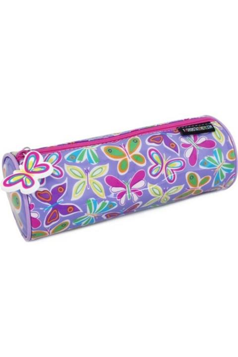 pape Kelebekler Lila Silindir Kalemkutu Pm15175