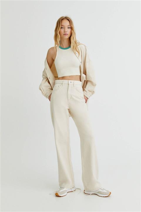 Pull & Bear Orta Bel Bol Kesim Jean