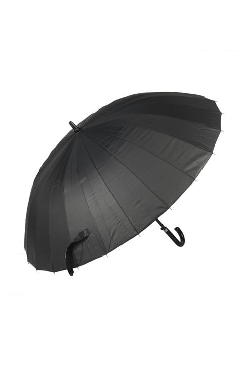 Marlux Siyahdesenli Baston 24 Fiber Tel Hakiki Deri Saplı Premium Protokol Şemsiye M21mar1024r002