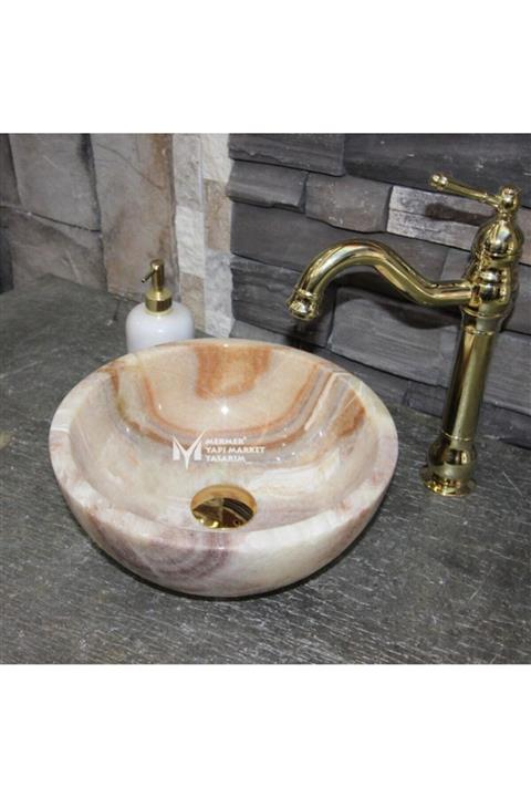 MYM Mermer Yapı Market Tasarım Onyx Mini Çanak Lavabo - Outlet