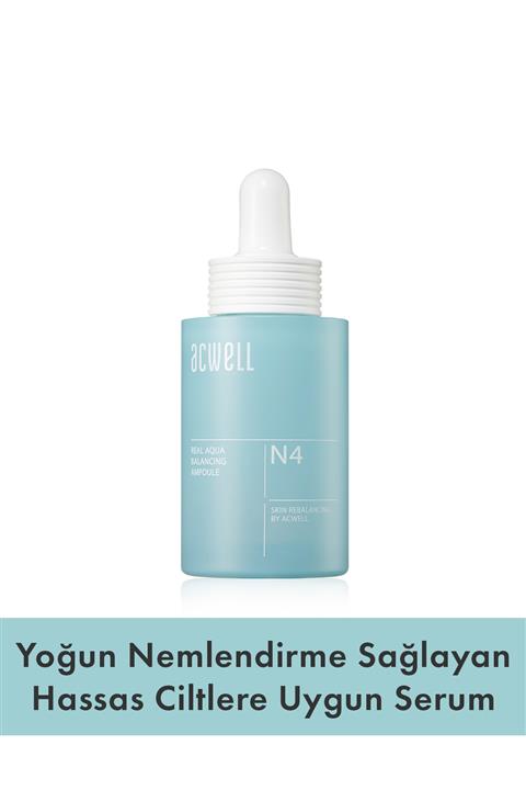 Acwell Yoğun Nemlendirme Kompleksi İçeren Hassas Ciltlere Uygun Serum Real Aqua Balancing Ampoule 35 ml