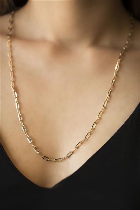 Uşaklıhafız kuyumculuk 14 Ayar Altın Ataç Zincir Kolye (60 cm)