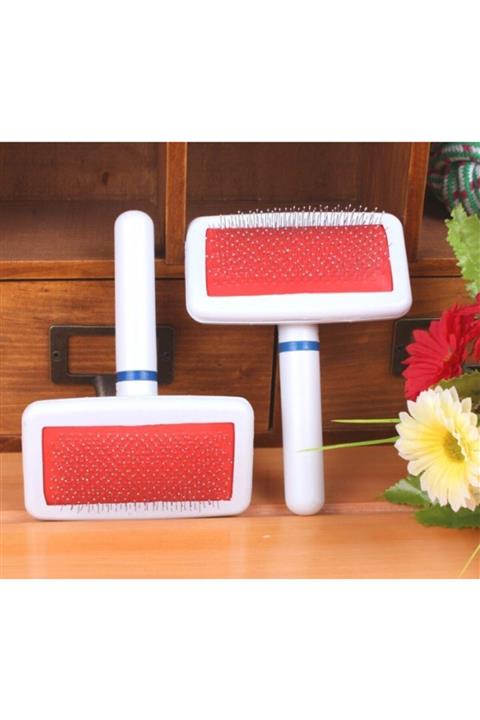 neryas Evcil Hayvan Kedi Köpek Fırçası Telli Beyaz