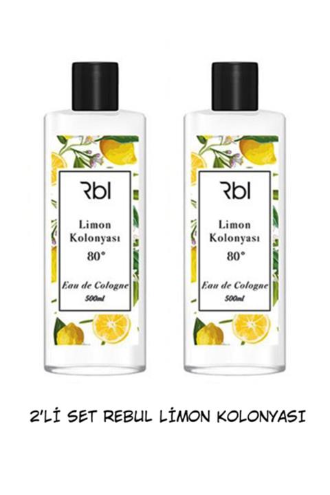 Rebul Kolonya 2'li Limon Set Limon Kolonyası 80 Derece 500 Ml 2 Adet