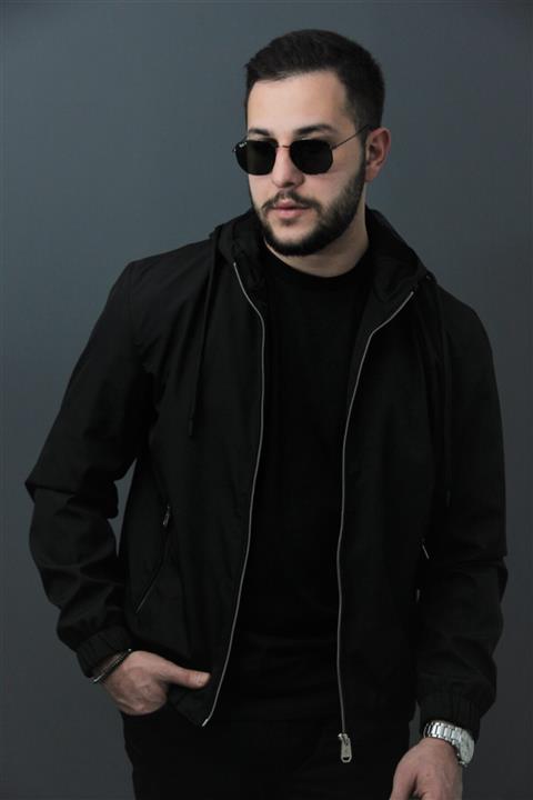 Bonissimo Yeni Sezon Erkek Siyah Yağmurluk