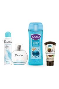 Emotion Ocean Fresh Edt 50ml + Deodorant 150ml&duş Jeli 450ml&hindistan Cevizi Krem 60ml