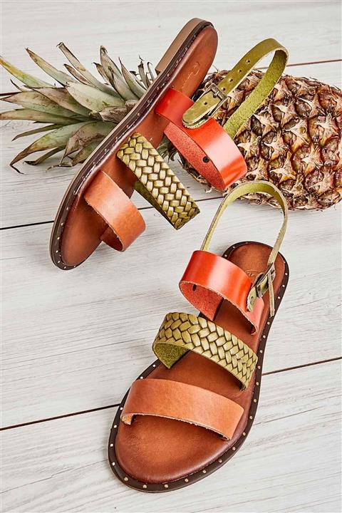 Bambi Taba/yeş.ö./trnc Kadın Sandalet L0685082603