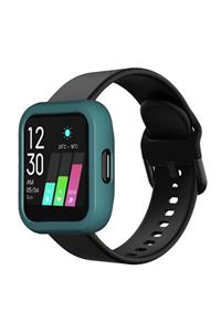 Microcase Oppo Realme Watch Uyumlu 36 mm Önü Açık Tasarım Rubber  Mavi Kılıf