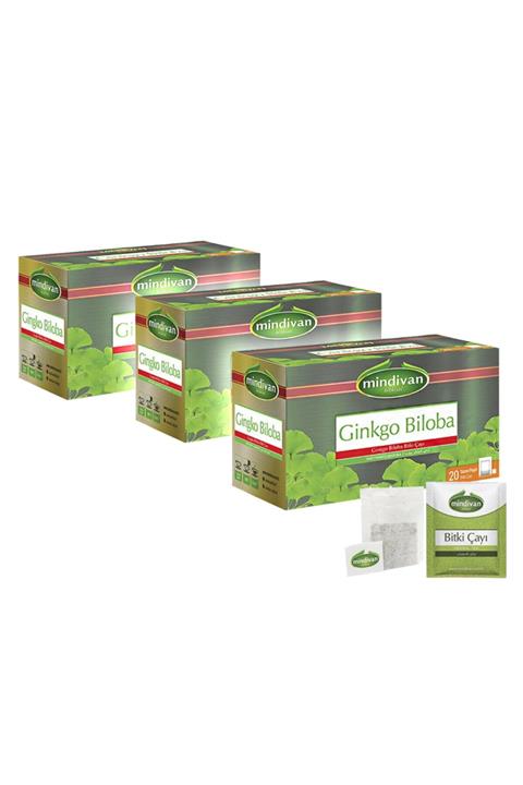 Mindivan Ginkgo Biloba Çayı 20'li Bitki Çayı X 3 Adet