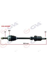 Çeşitli Gva 4443002 Komple Aks Sol Peugeot 106 Iı 1.4i 96-02 Abs Li 48diş 625mm Peugeot - Cıtroen