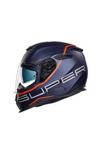 Nexx Sx.100 Superspeed Mat Mavi-Kırmızı Kask