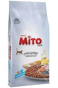 Mito Mix Adult Cat Tavuklu Ve Balıklı Renkli Taneli Yetişkin Kedi Maması 1 kg