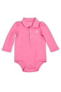 Polo Ralph Lauren Kids Kız Bebek Pembe Polo Yaka Body