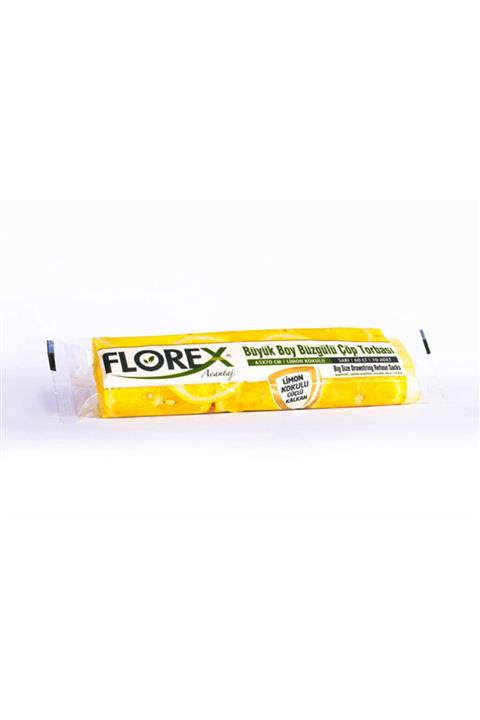 Florex Büyük Boy Büzgülü Çöp Torbası 10 Lu Avantaj Limon