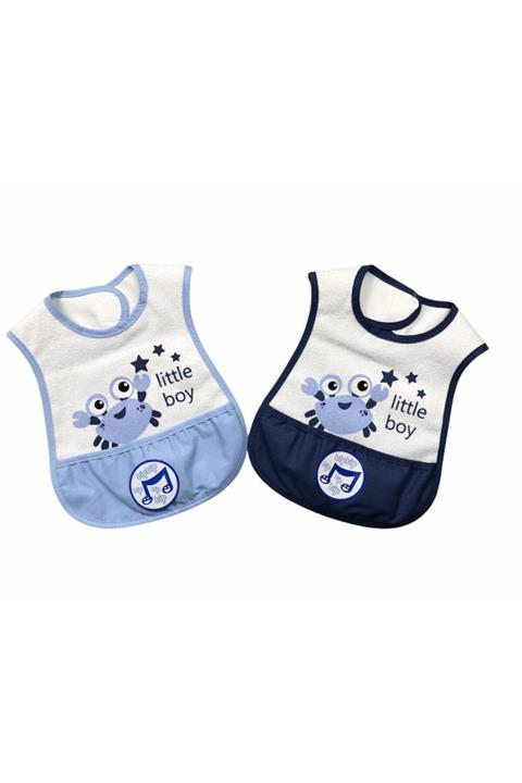 Tekstil Sepeti Bebe2 'li Yengeç Baskılı Önlük