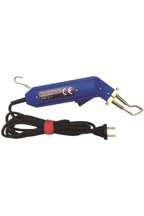 E9Global Sıcak Bıçak - Halat Ve Kumaş Kesme Makinası 220v - 240v 60w Isı Ayarlı Kırmızı Renk