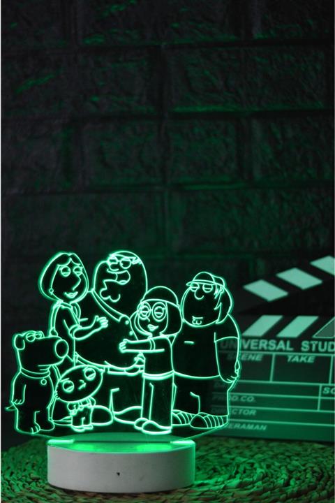 Yubi Design Family Guy - 3 Boyutlu Dekoratif Gece Lambası 3d
