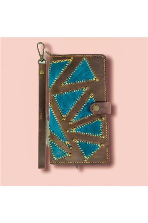 Pera Leather Craft El Yapımı Hakiki Deri Clucht Tarzı Kadın Çanta Cüzdan