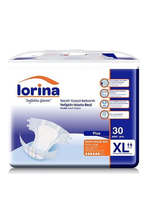 LORİNA Emici Bel Bantlı Hasta Bezi Xlarge 30 Adet
