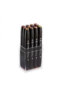 Touch Twin Marker Seti 12 Renk Ahşap Renkleri