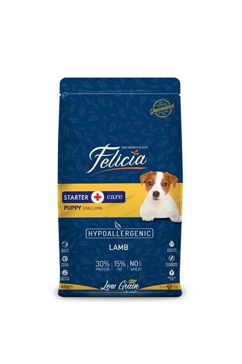 Felicia Düşük Tahıllı Küçük Irk Kuzulu Yavru Köpek Maması 6 Kg 2'li Set Idili