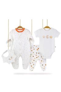 Coco Store Bibaby Biorganic Star Smile Tulumlu Tüllü Set 62212 Turuncu