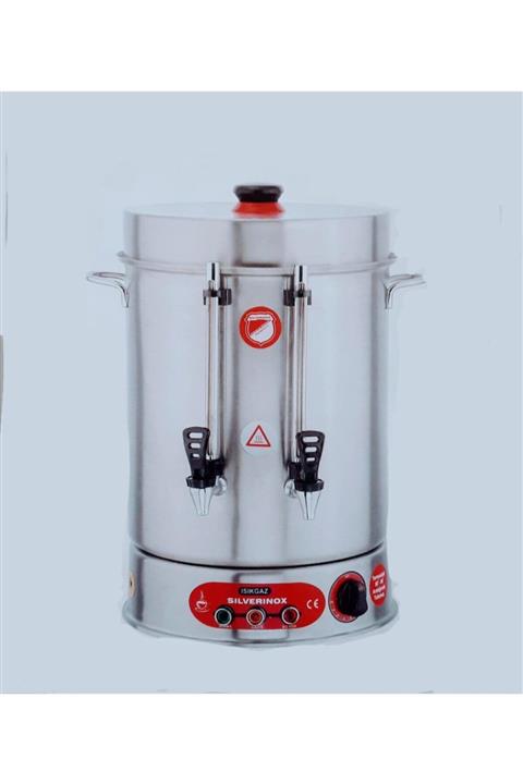 Silver Metal Musluk Ikazlı Çay Makinesi 23 Lt.