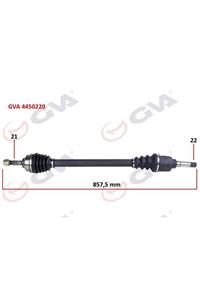 Çeşitli Gva 4450220 Komple Aks Sağ C3 1.4 Hdı 02 70hp 857mm