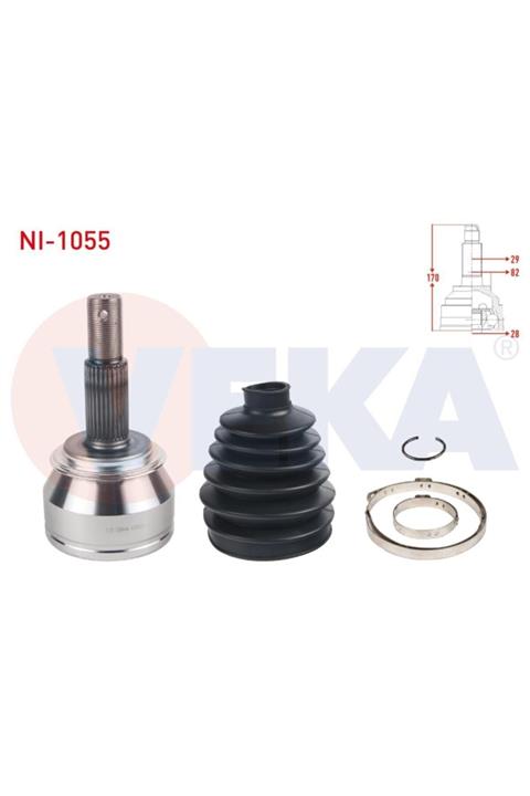 ünlü oto Aks Kafası Sol-sag On Dıs 29x28x82 Uzunluk 170mm Nıssan Qashqaı 1.6 Dcı 2014-/ X