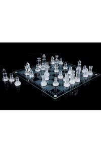 tuldar Glass Chess Cam Satranç Takımı 35 Cm X 35 Cm Dekoratif Hediyelik