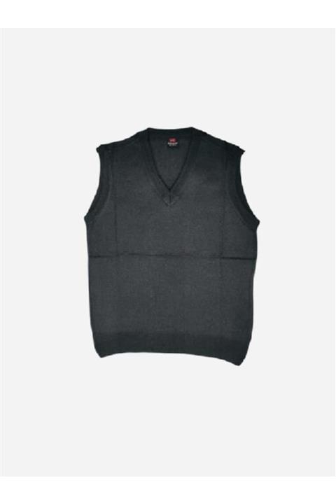 Kahraman Erkek Gri Klasik Triko Süveter