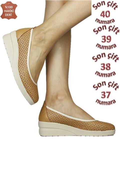 Fitbas 1230 167 Kadın Taba Dolgu Topuk Ayakkabı