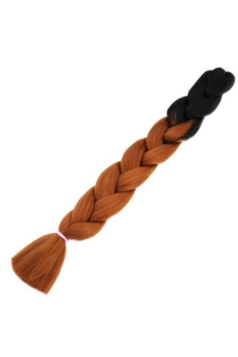 XPression Afrika Örgüsü Ve Rasta Için Sentetik Ombreli Saç - Siyah / Bakır