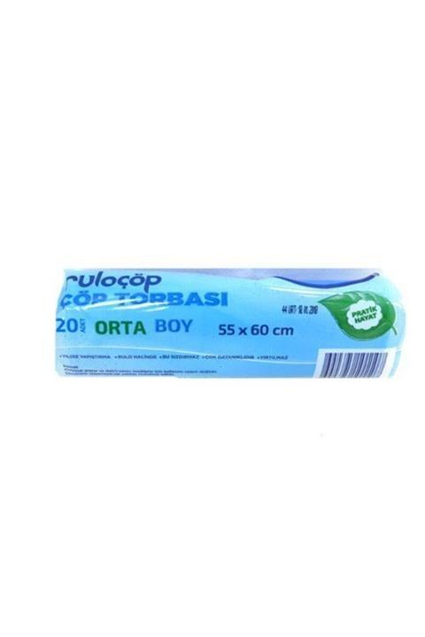 Ruloçöp Siyah Orta Boy Çöp Torbası 55x60