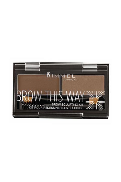 RIMMEL LONDON Kaş Kiti - Brow This Way Kit Medium Brown