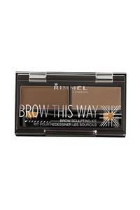 RIMMEL LONDON Kaş Kiti - Brow This Way Kit Medium Brown