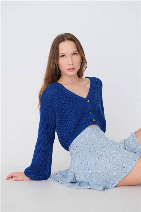 Addax Önü Düğmeli Kısa Hırka H3048 - B4