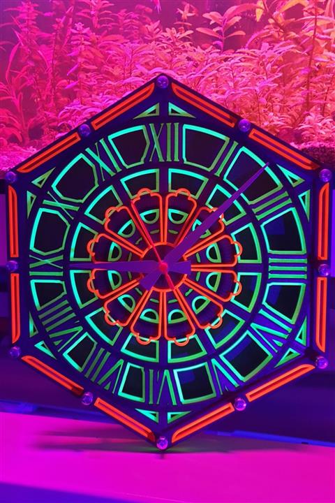 Seka Online Seka Lab Uv Glow Dekoratif Duvar Saati 35x40