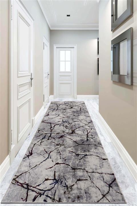 Babil Home Kaymaz Tabanlı Kesme Rulo Halı Yolluk 2027 Mürdüm