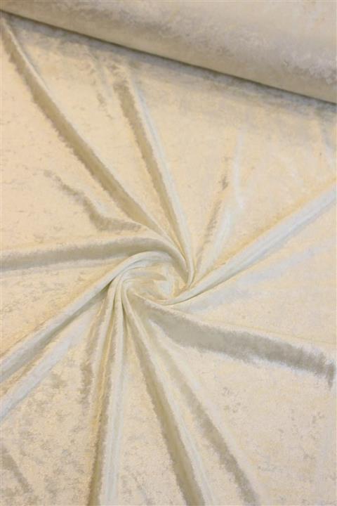 YEŞİM Krem Kedi Bastı Kadife Kumaş