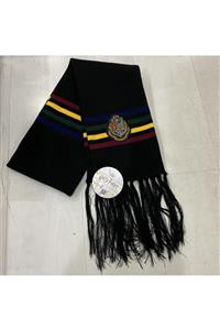 Harry Potter Hogwarts Logolu Siyah Unisex Atkı Şal