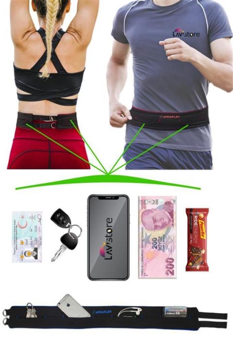 Wmoloxs Yeni Nesil Bel Çantası Spor Aktivite Motosiklet Seyahat Kemeri Koşu Fitness Mavi Renk