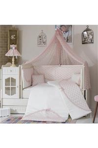 Mini Baby Doddobebek Daisy Pudra Bebek Uyku Seti 10 Parça Cibinlik Ve Aparatı 70x130