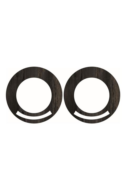 saray lazer Ahşap Çanta Kulp Model 32 - 15x15 - Hisar Ceviz - Çift