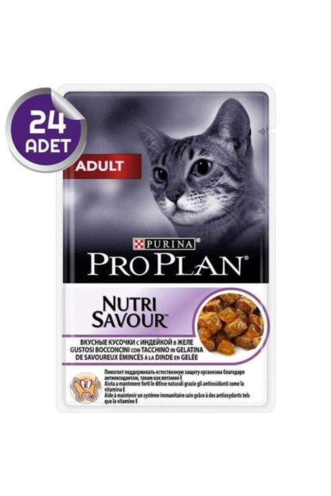Proplan Hindili Yaş Yetişkin Kedi Maması 85 Gr X 24 Adet