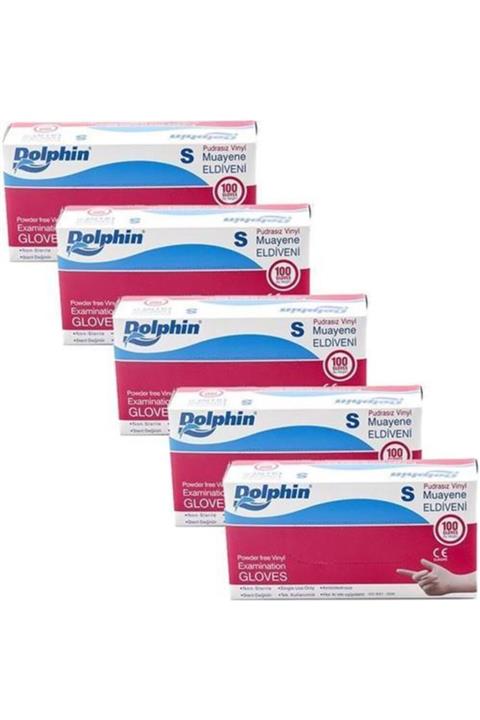 Dolphin 5 Paket Vinil Pudrasız Eldiven Small