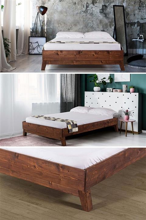 MODİMO Sonya Doğal Masif Ahşap Boyalı Vernikli Çam Karyola