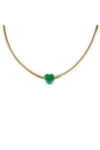 B26 Emerald Heart 14k Necklace