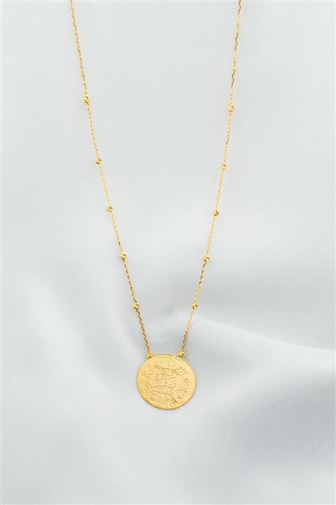 Bilezikci Penez Baskılı 22 Ayar Top Altınlı Kolye