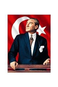 LİLYHOBBYLAND Sayılarla Boyama 50x65 cm Tuval: Atatürk Ve Bayrak